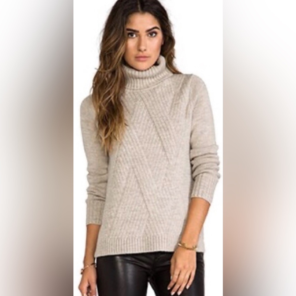 Vince Light Beige Cowl Neck Sweater